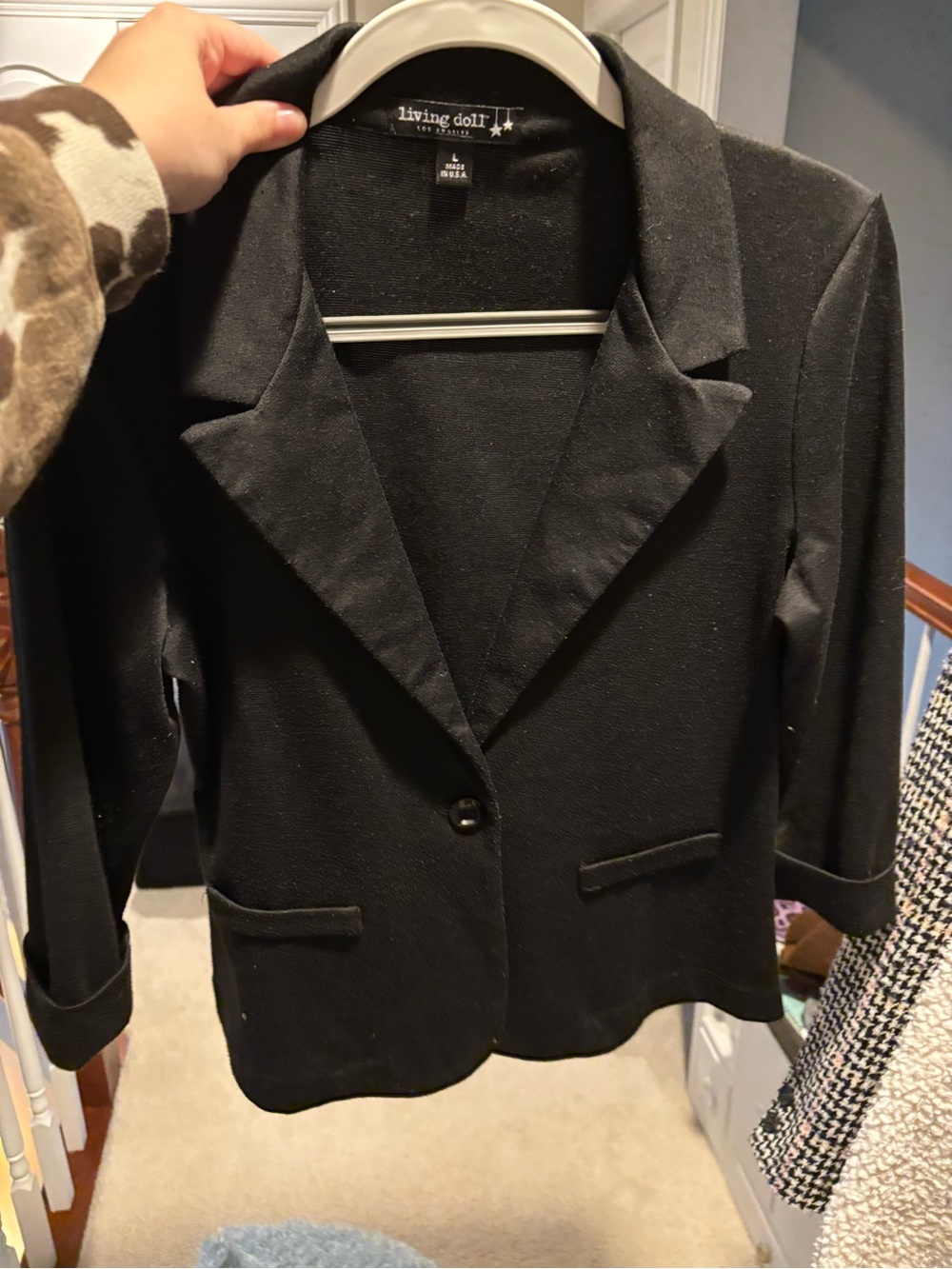 Living Doll Black Women's Blazer Jacket